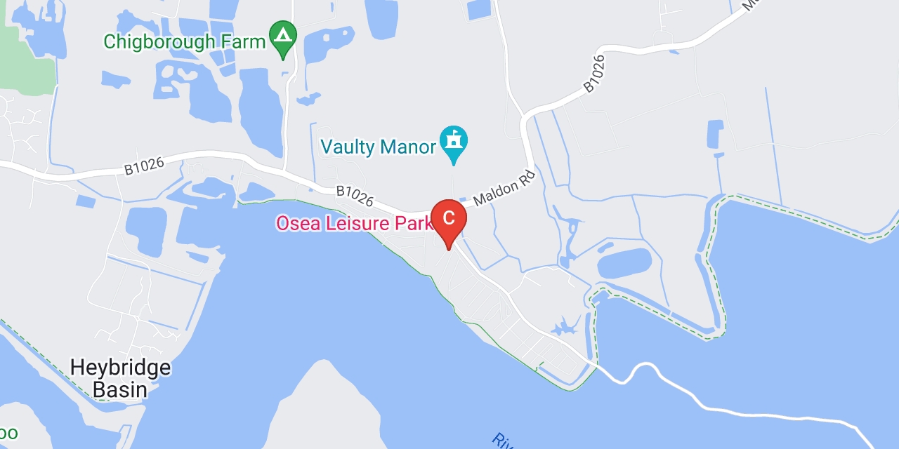 Map showing location of Osea Leisure, Goldhanger Road, Heybridge, Maldon, Essex, CM9 4SA