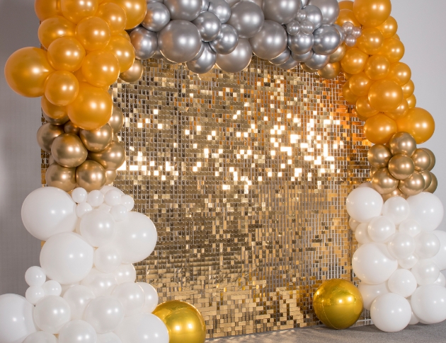Sequin wall from Essex wedding decor company Beebits Balloons