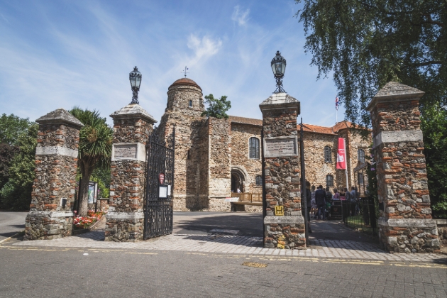 The gates into Colchester Castle