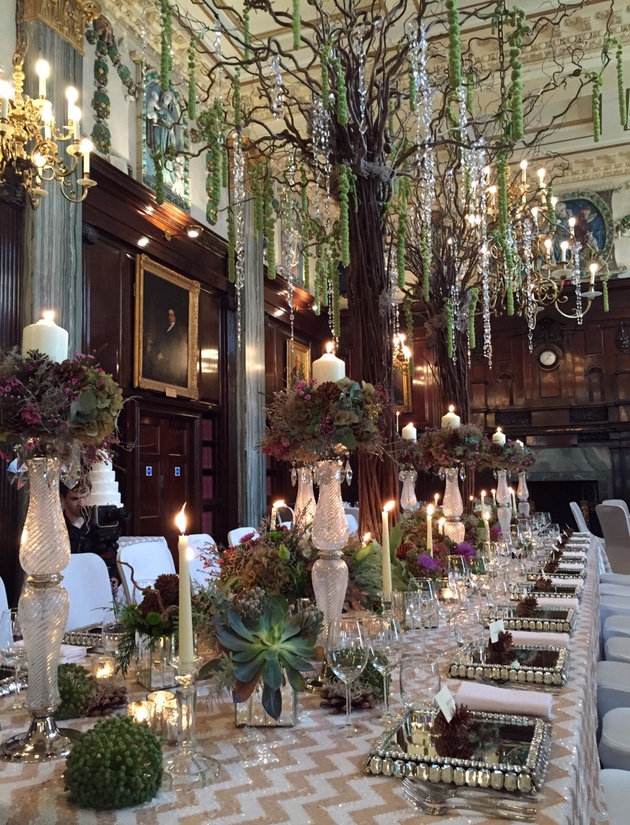 Essex Mediterranean Occasions Venue Stylists table decor for grand wedding venue