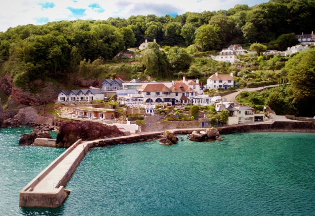 Aerial view of The Cary Arms Hotel