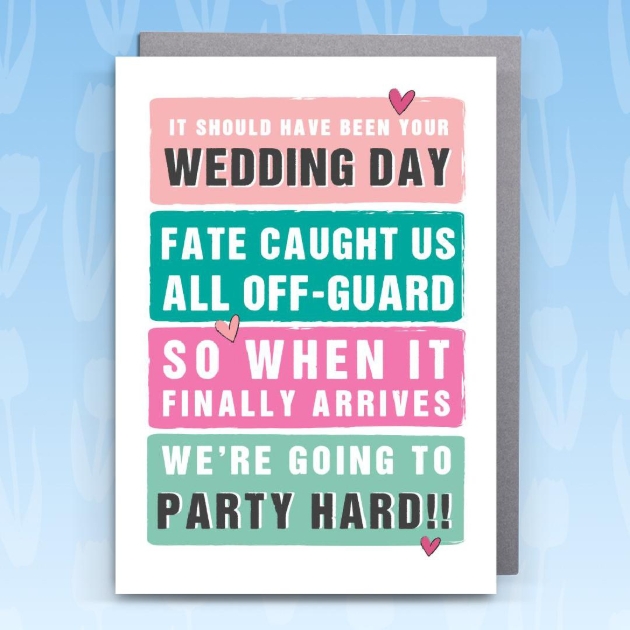 It should have been our wedding day... gift card design