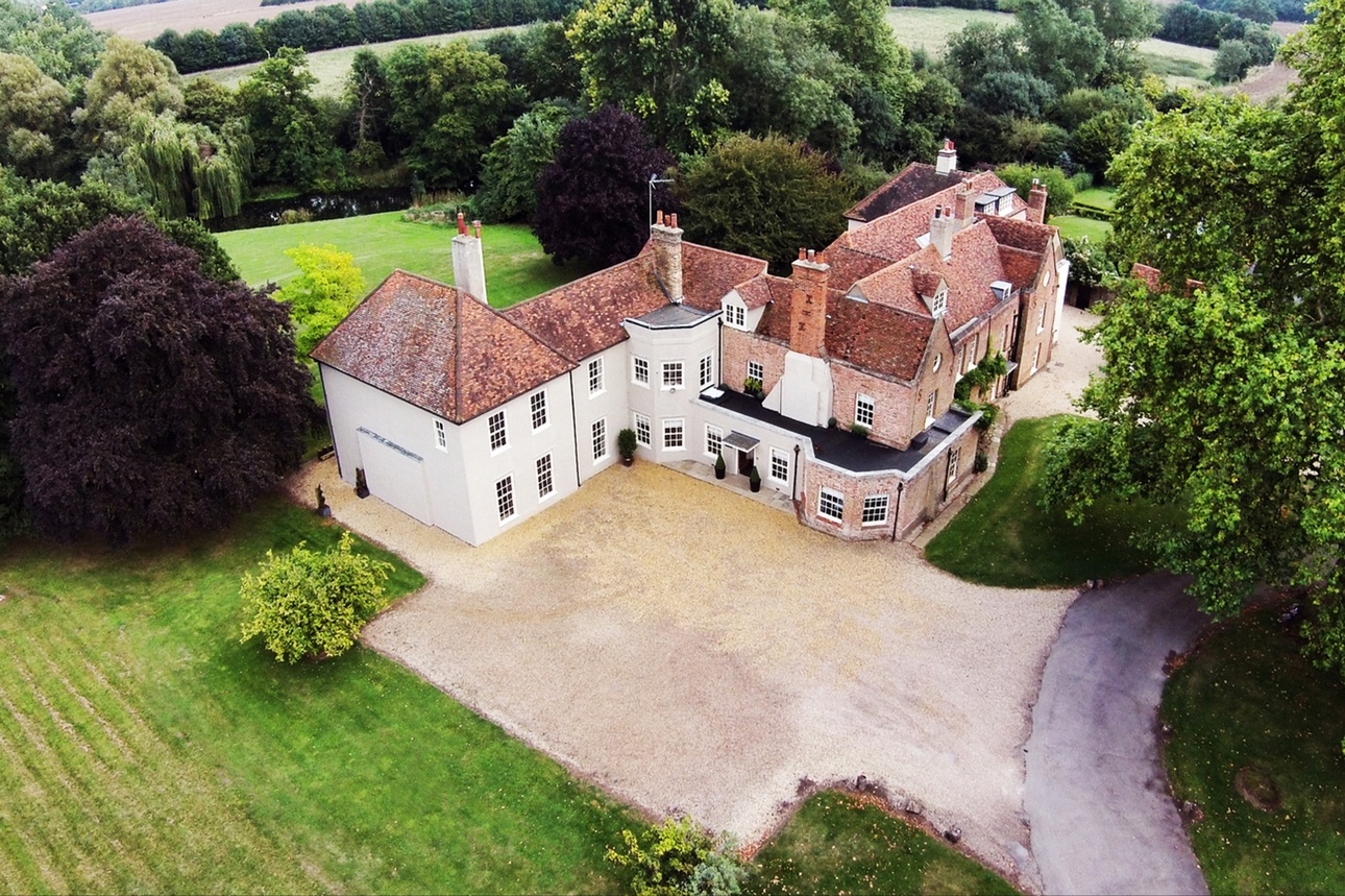Aerial view of exclusive use Essex wedding venue That Amazing Place