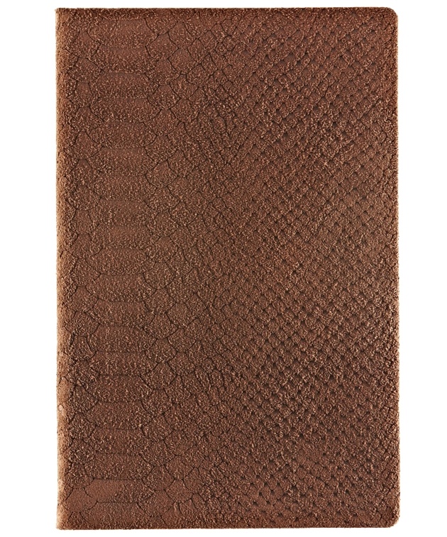 brown snakeskin notebook