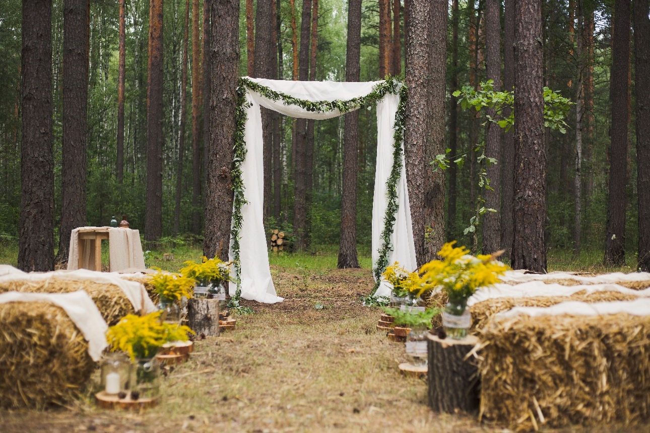 outdoor wedding set up