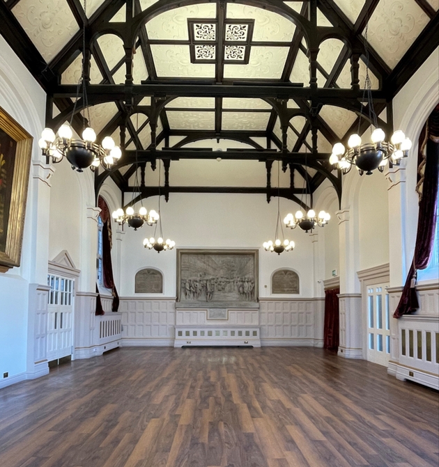 Interior of The Old Library wedding venue in Colchester, Essex.