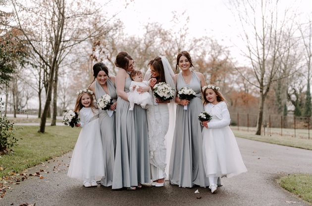 Bridal party dresses in blue multiway bridesmaid dresses from Lá Closet Dé Chánel