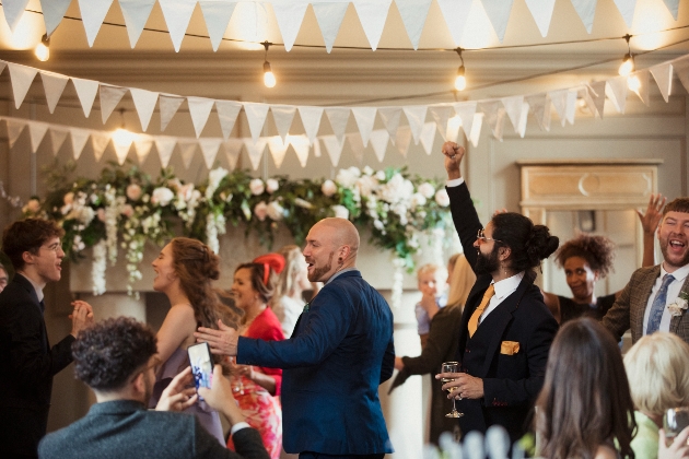 wedding guests dancing