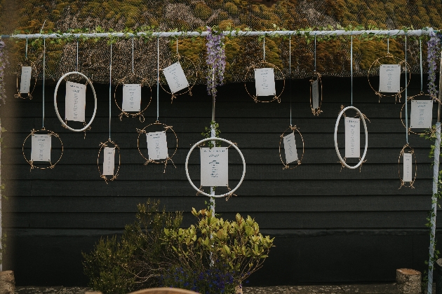 Hanging tableplan