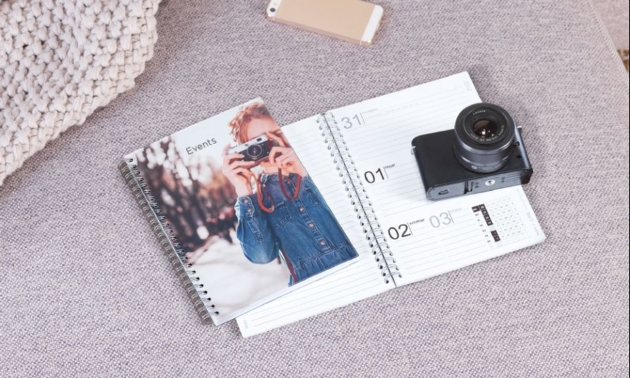 personal organiser with photo on front