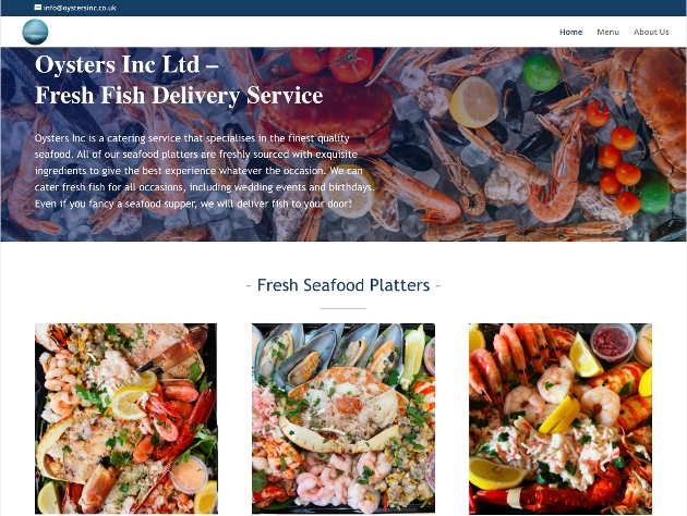website image from seafood company 