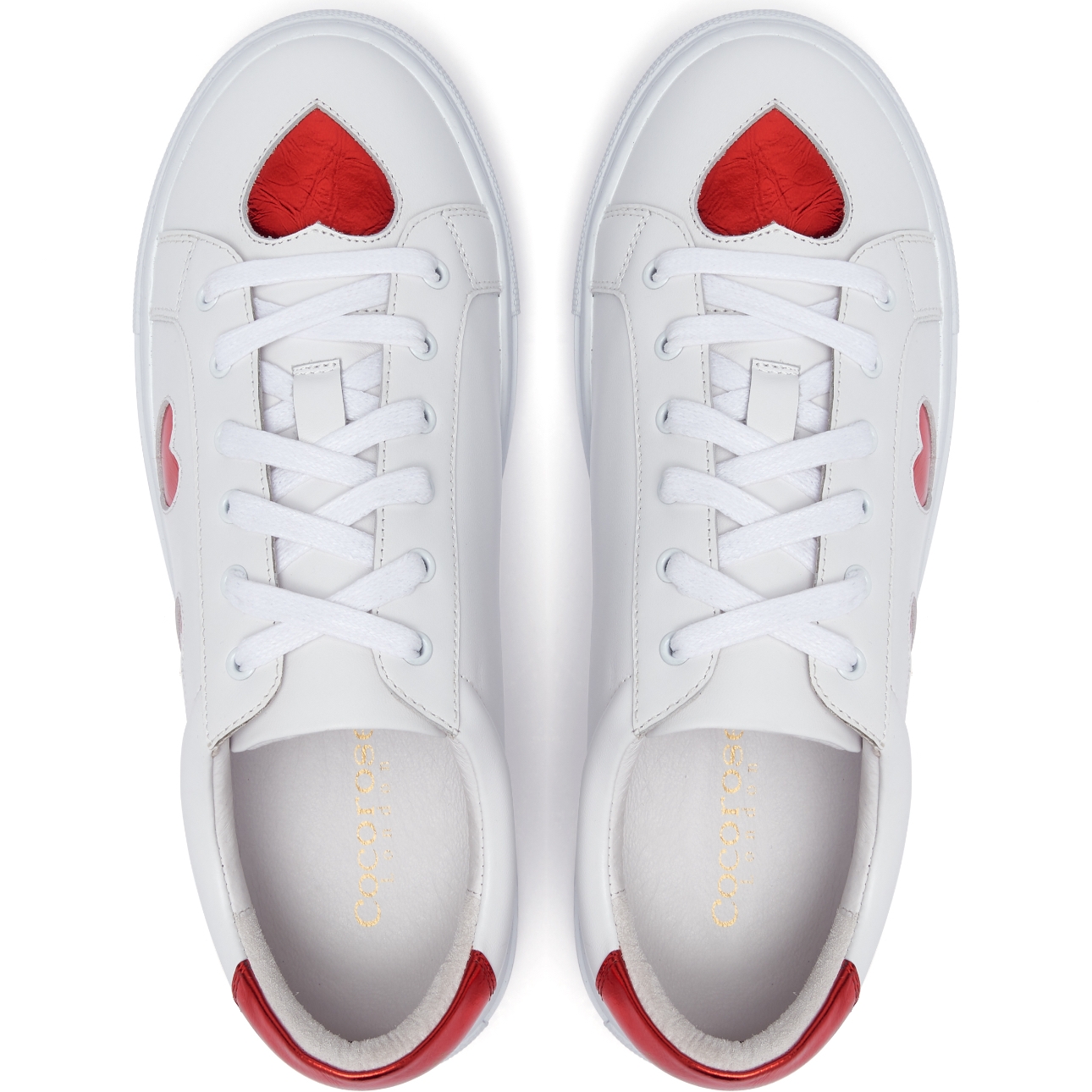 Hoxton Red Heart trainers by Cocorose London