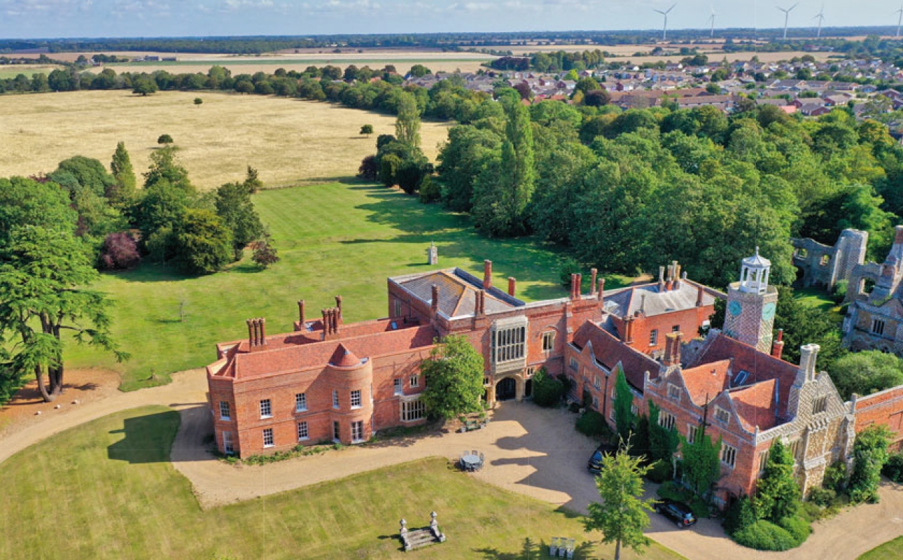 St Osyth Priory aerial view