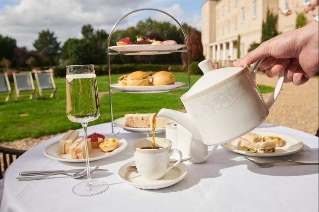 afternoon tea with champagne