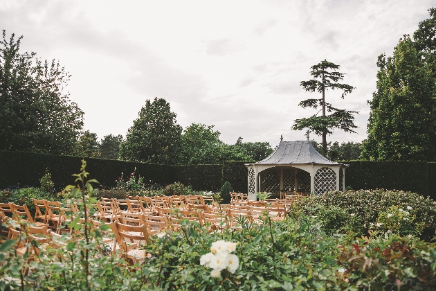 wedding pergola in countryside setting