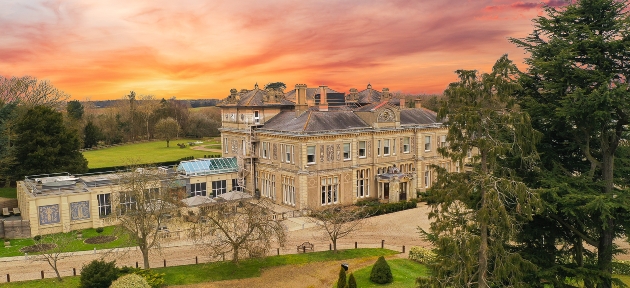 exterior shot of Down Hall Hotel, Spa & Estate 