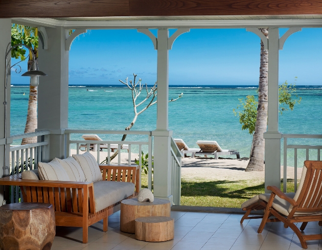 Living room overlooking the ocean