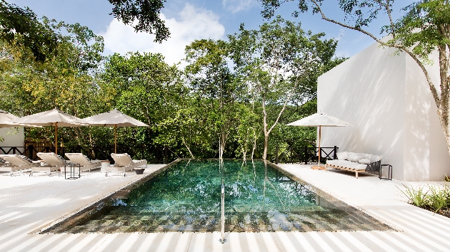 Outdoor swimming pool at Chablé Yucatan