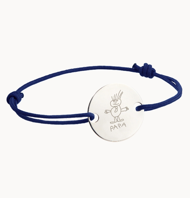 Thank the father figure in your life with a personalised men's bracelet bracelet from Merci Maman