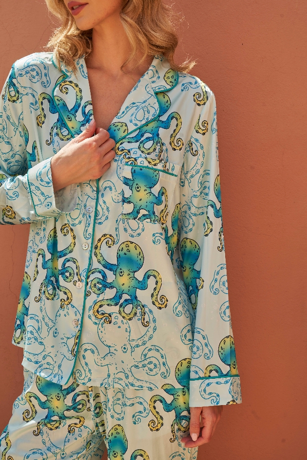 octopus ladies pyjama set 