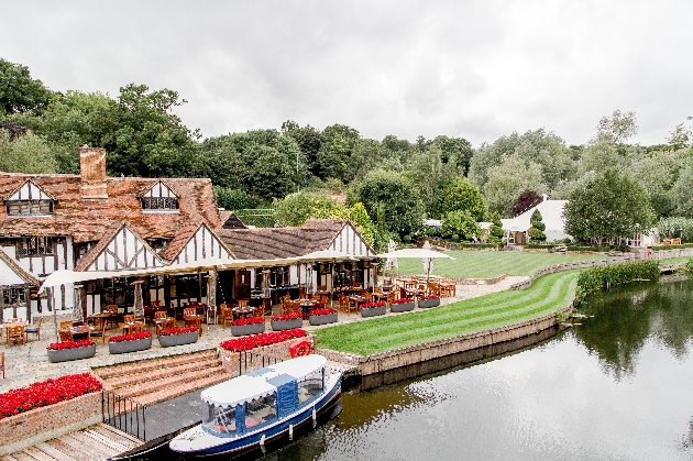 Talbooth Restaurant waterside wedding venue