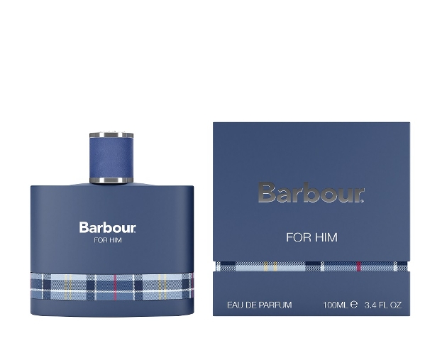 flask shaped aftershave in denim blue