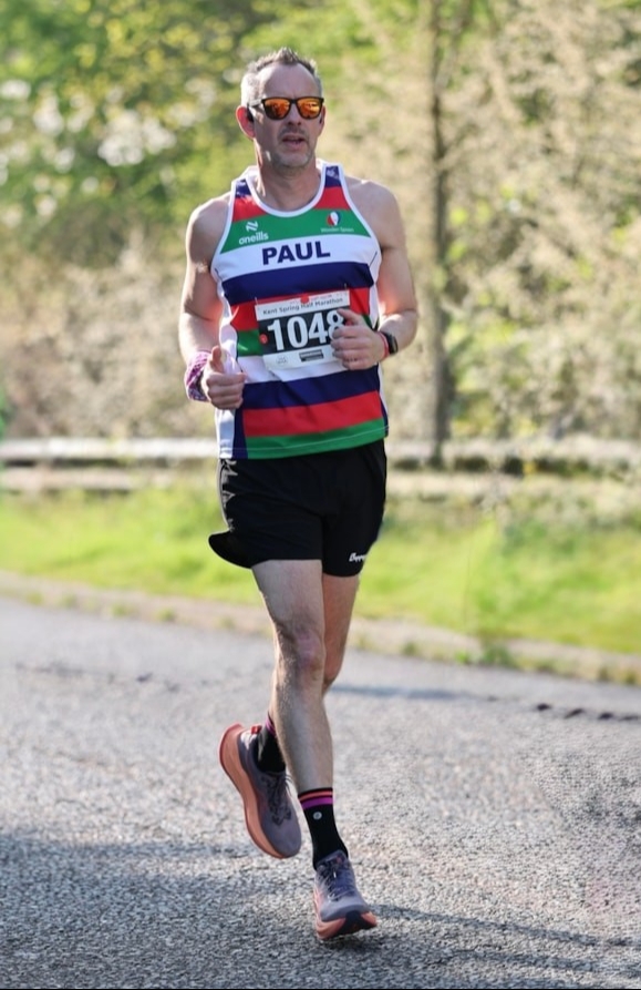 Man training for the London Marathon