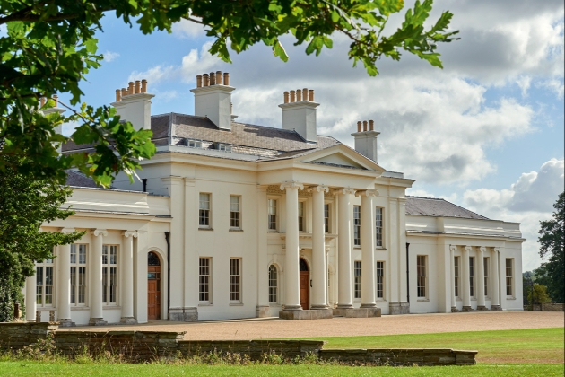 Exterior shot of Hylands Estate grade 1 house