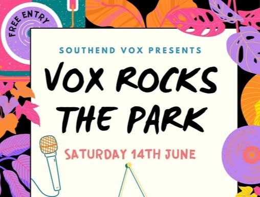 Vox Rocks The Park! bright poster