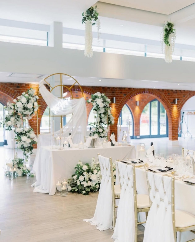 indoor white wedding package