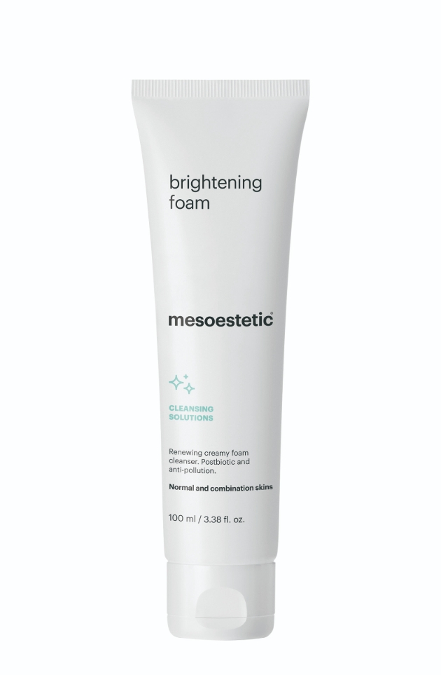 white bottle of foam cleanser