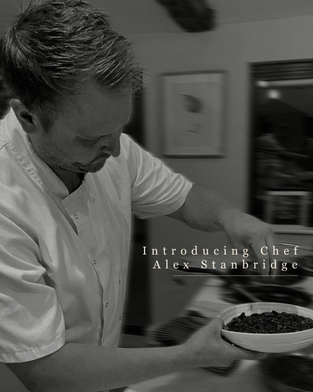 black and white shot of head chef