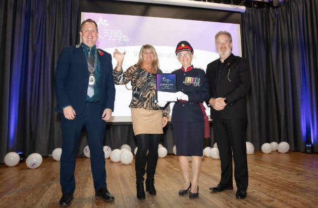 award giving ceremony on stage