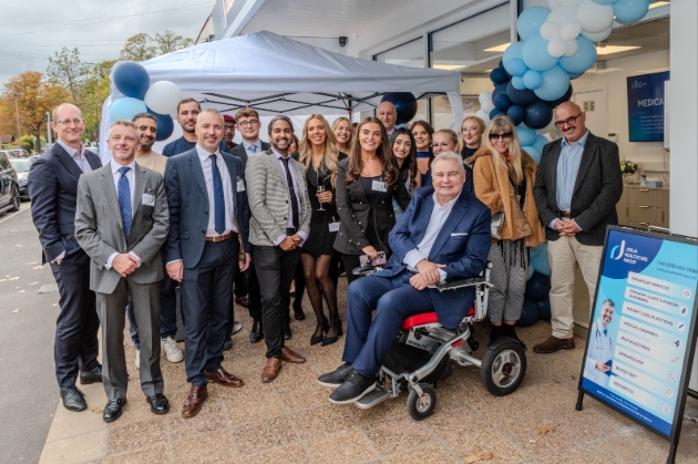group photo outside healthcare centre