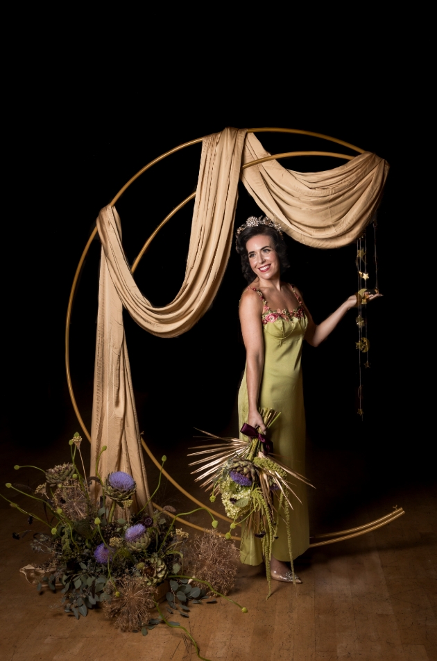 art deco wedding hoop backdrop