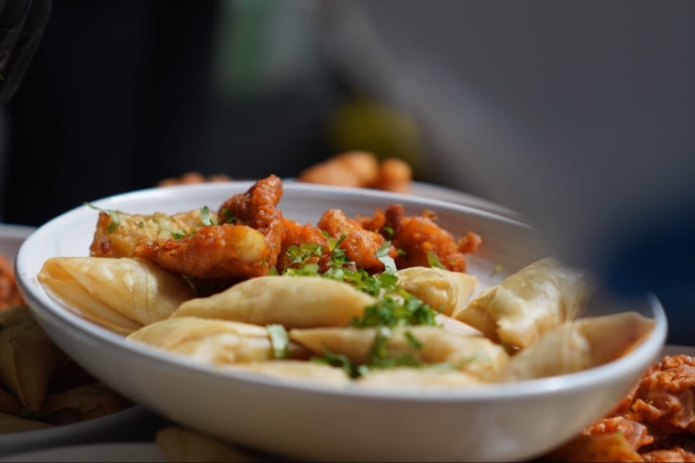 dish of creamy pasta shells