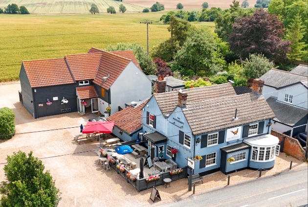 The Pheasant Public House aerial shot
